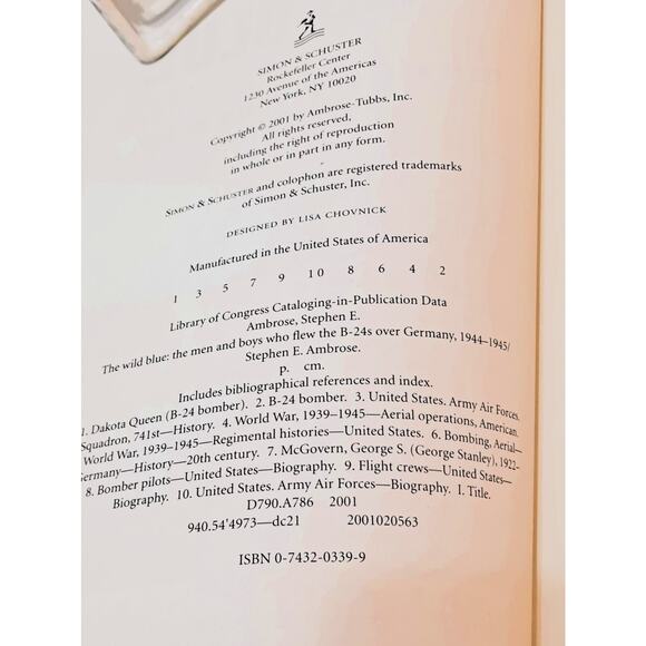 Wild Blue: The Men and Boys Who Flew B-24s by S. Ambrose (2001 1st Ed. HC in DJ) - Picture 4 of 13